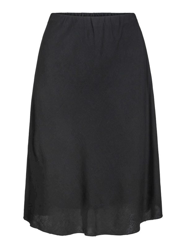 LINEN SKIRT - Black