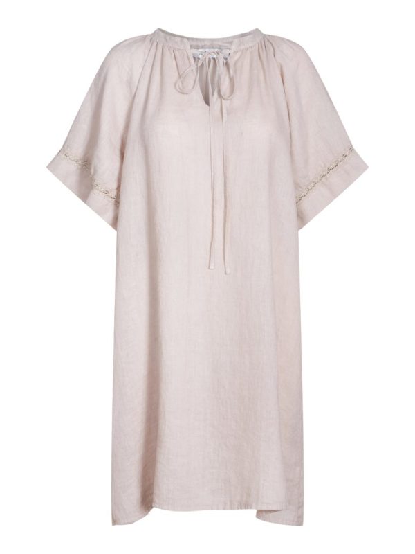 LINEN LOOSE DRESS- Sand