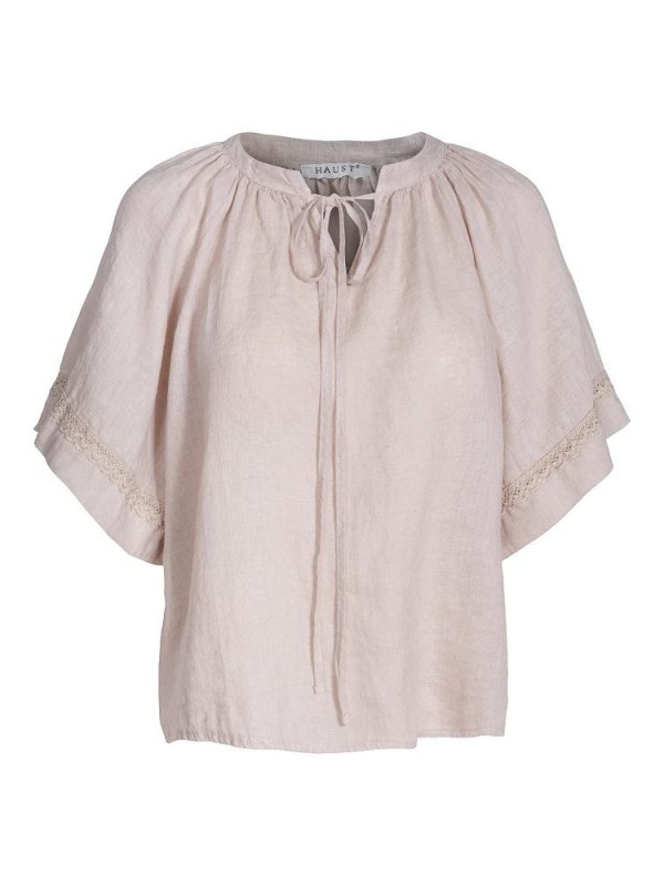 LINEN LOOSE TOP - Sand