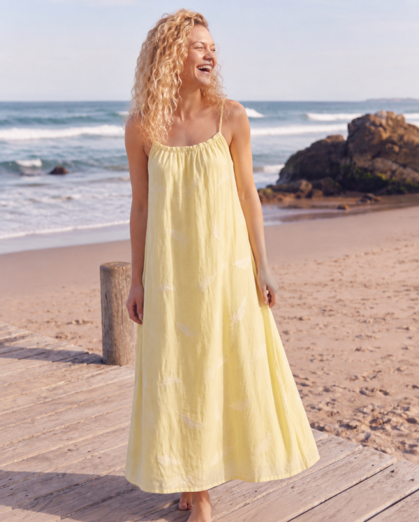 STRAP DRESS-Yellow