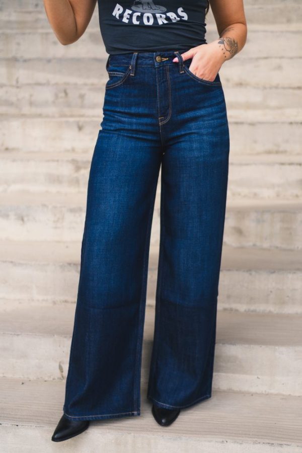 STELLA HIGH RISE WIDE LEG-Dark navy