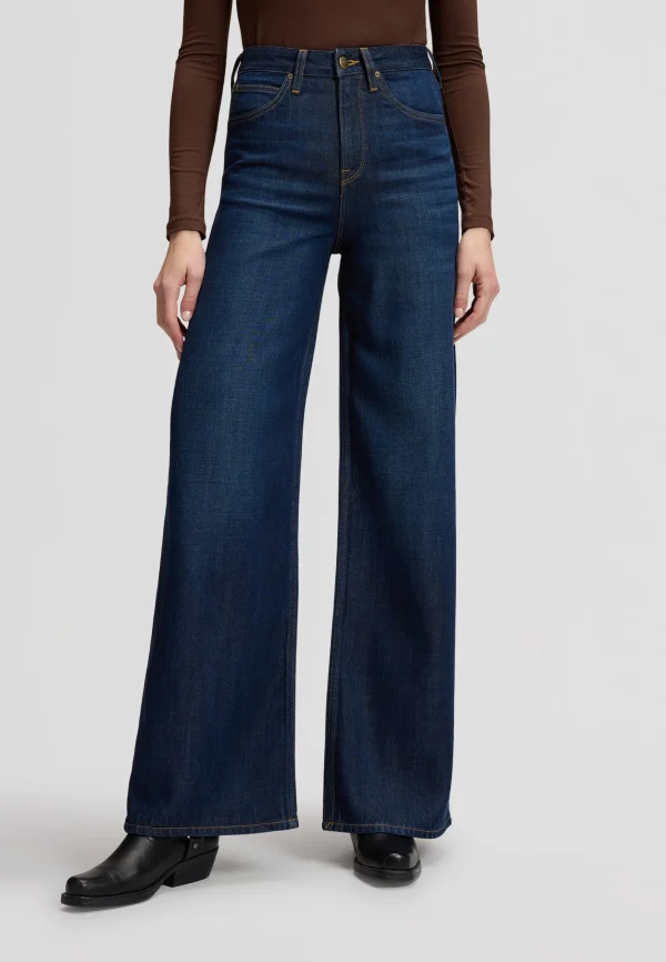 STELLA HIGH RISE WIDE LEG-Dark navy