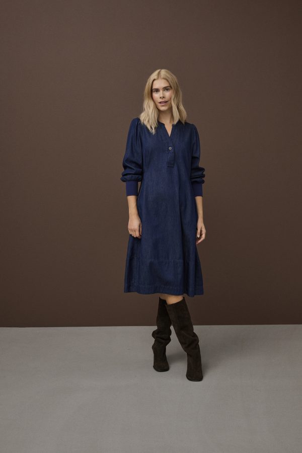 CUALLURA ARPA RIB DRESS- Rinse wash