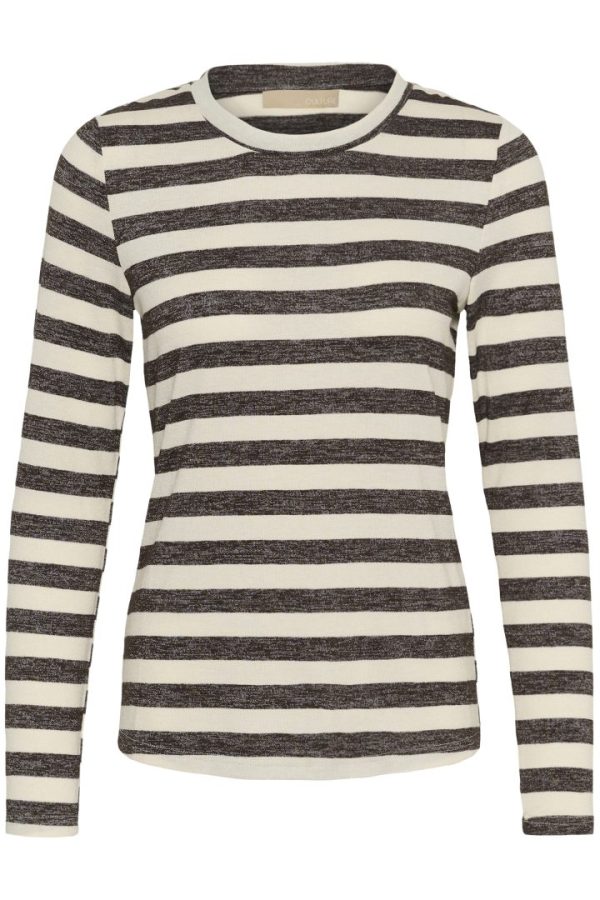 CUCAT ALEXANDRA LS ONECK-Brown/whitecap stripe