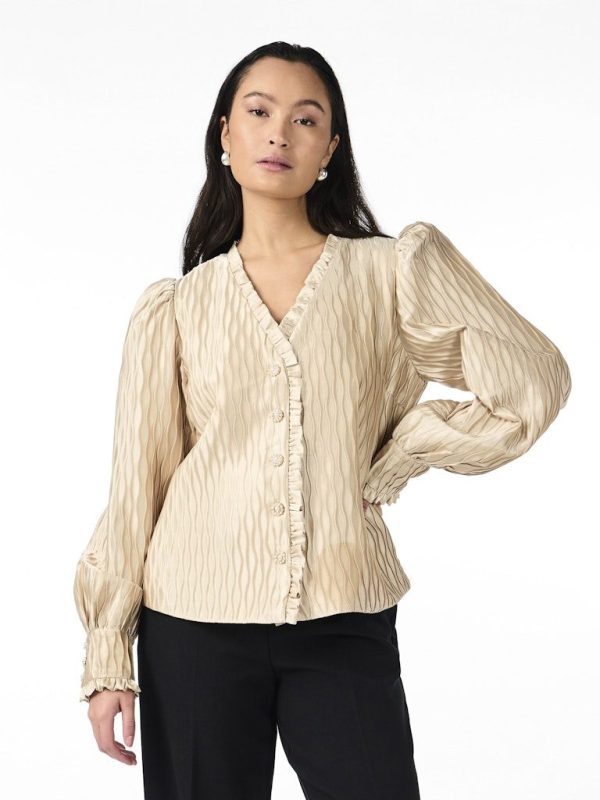 YASRIPPLE LS V-NECK SHIRT - Sheer bliss