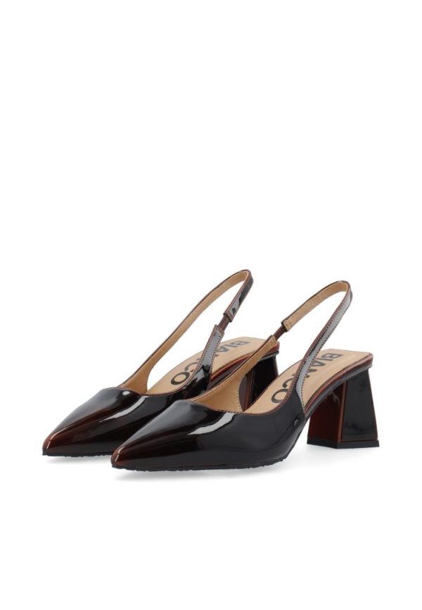 BIAMARALYN SLINGBACK PULL UP PATENT-Brown