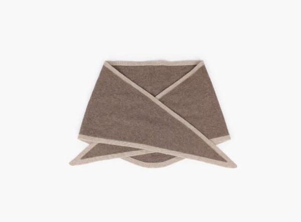 NOHR LARA DUO WOOL CASHMERE TRIANGLE- Mørk brun