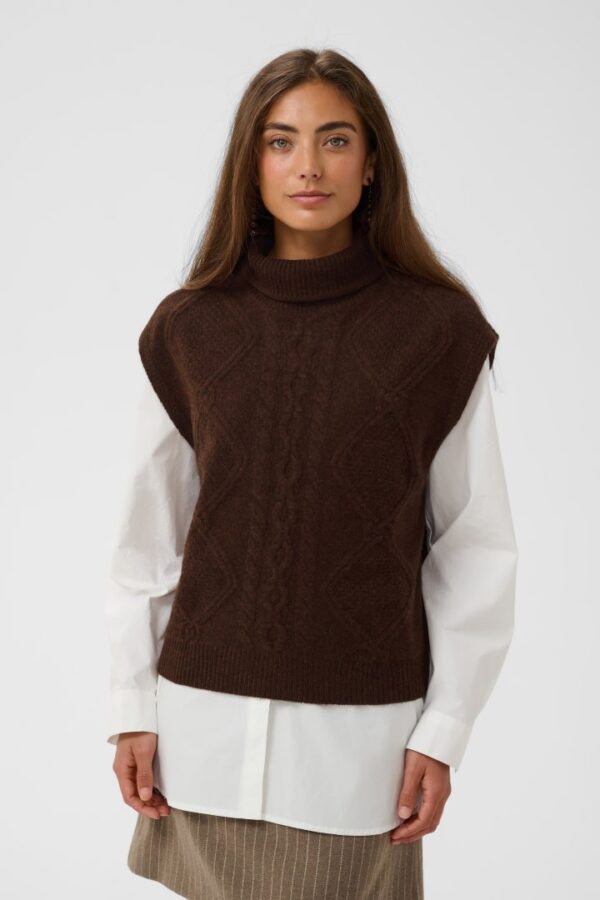 CUMONIA SL PULLOVER- Coffee bean melange