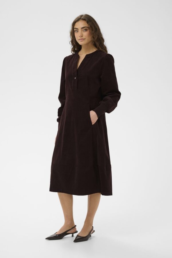 CURHAENA LS DRESS- Coffee bean