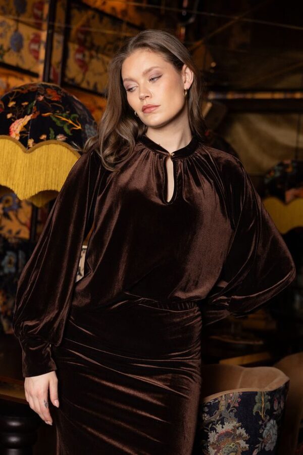 AMINA IS DRESS - Brown
