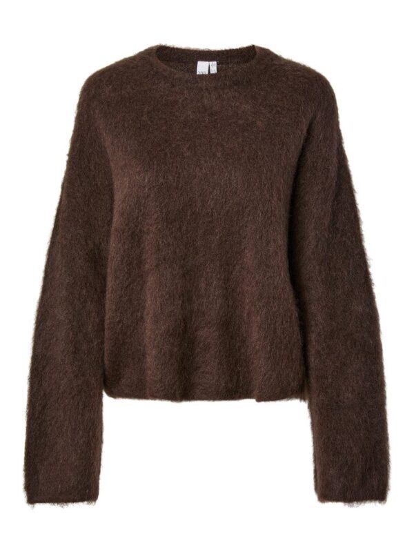 YASTILDE LS MOHAIR BLEND PULLOVER - Mole/melange