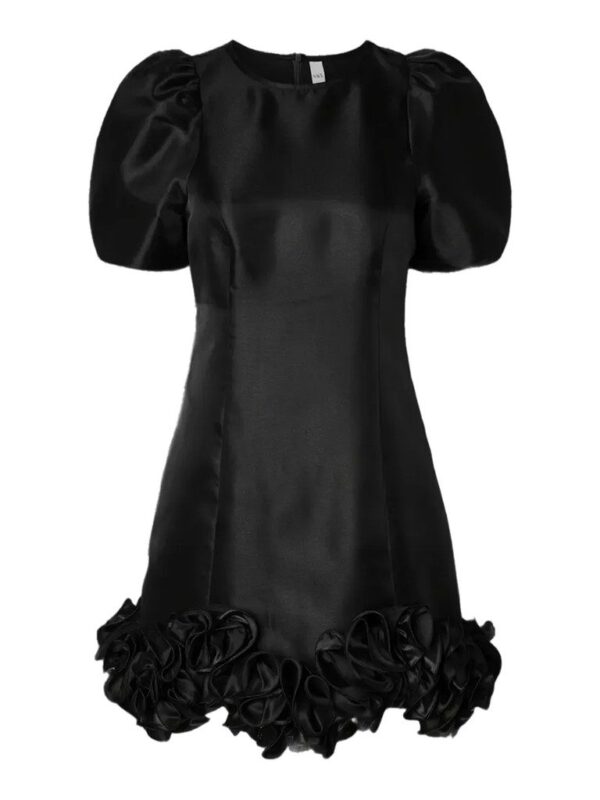 YASELINA WAVE 2/4 DRESS - Black