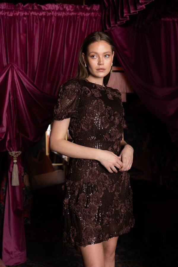 AYLA DRESS - Brown