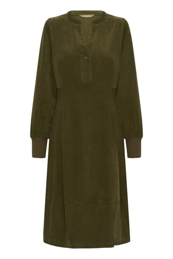 CURHAENA LS DRESS- Burnt olive