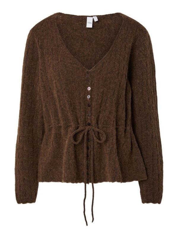 YASMELILIS LS ALPACA BLEND KNIT CARDIGAN - Carafe/Melange