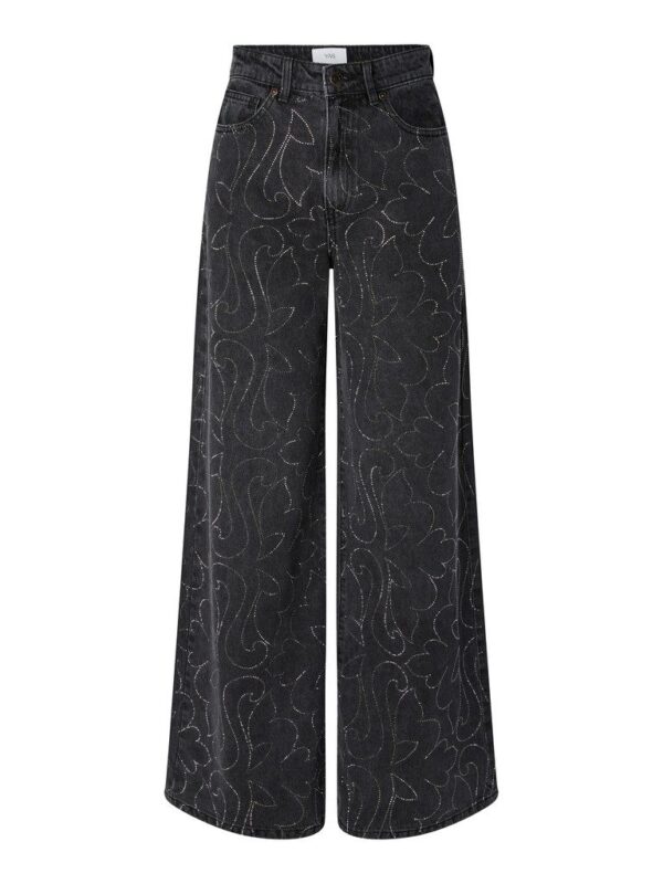 YASBEA RHINESTONE DENIM JEANS - SHOW