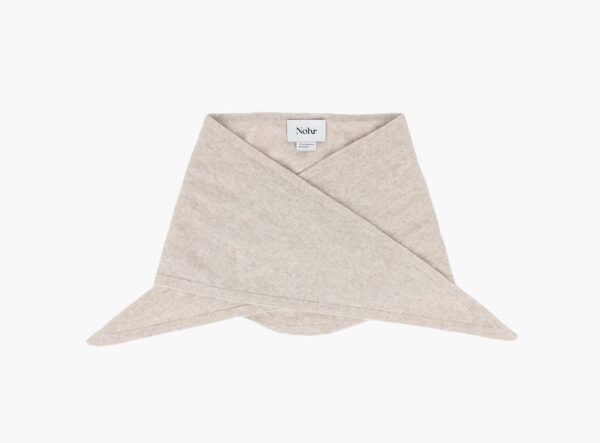LARA WOOL CASHMERE TRIANGLE SCARF - Sand