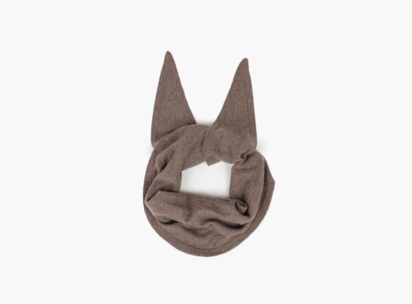 LARA WOOL CASHMERE TRIANGLE SCARF - Brun